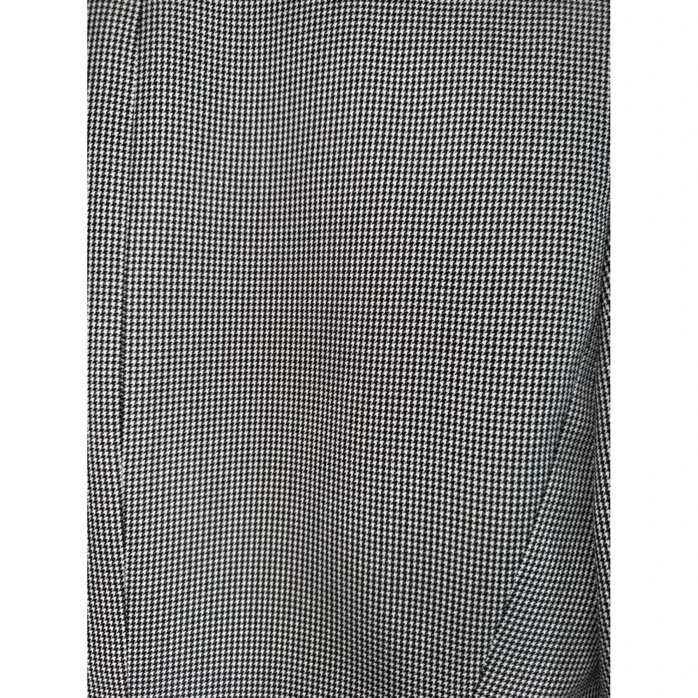 Stresa ASL Womens Houndstooth Skirt Suit Set Black White Size 10 Blazer Skirt